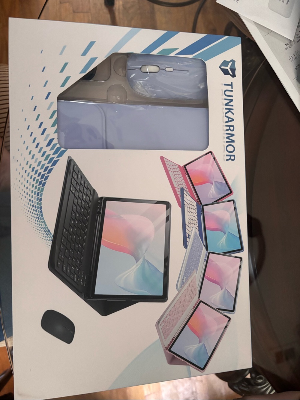 Lavender Tablet Keyboard Case and Mouse Combo